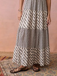 Boteh | Levante Shirred Maxi Dress - Pebble Black