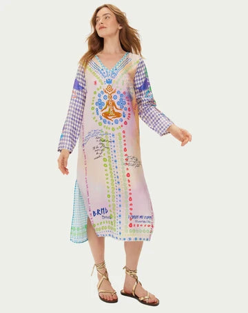 ME369 | Violet V-Neck Dress - Runic Whisper 126L70748
