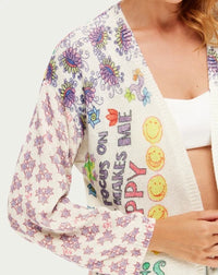 ME369 | Mykonos Printed Cardigan - Markers 126S91209