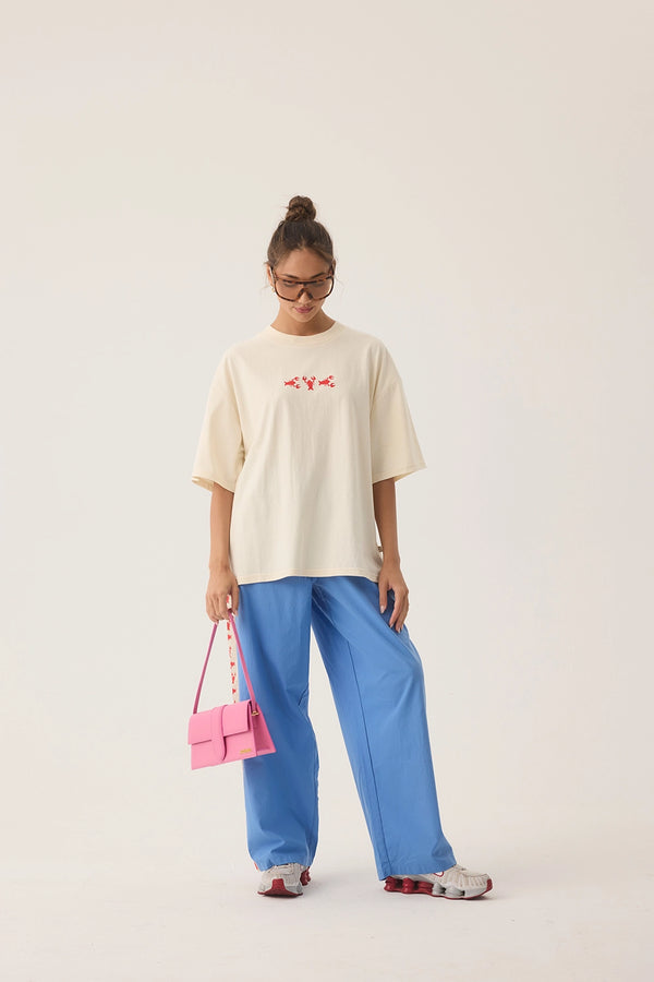 Araminta James | Lobster Oversized Tee - Natural