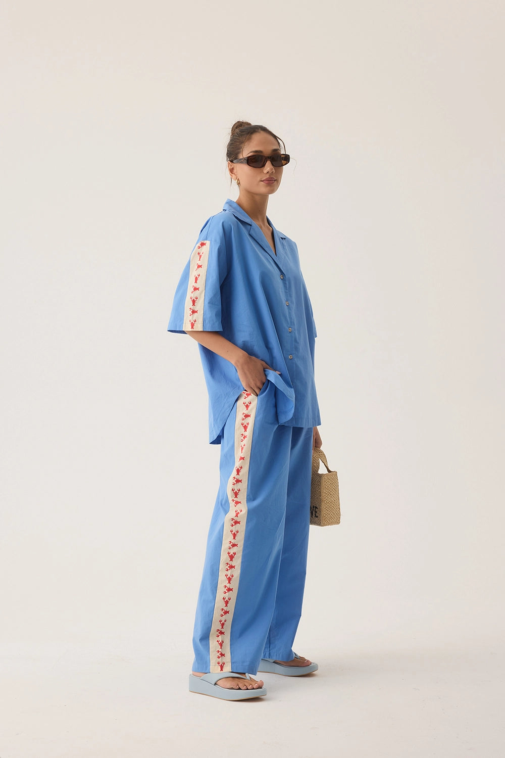 Araminta James | Lobster Shirt - French Blue