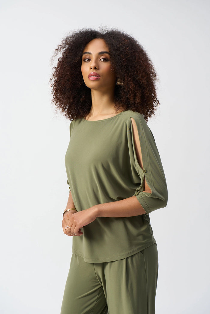 Joseph Ribkoff | Silky Knit Boxy Top Cactus