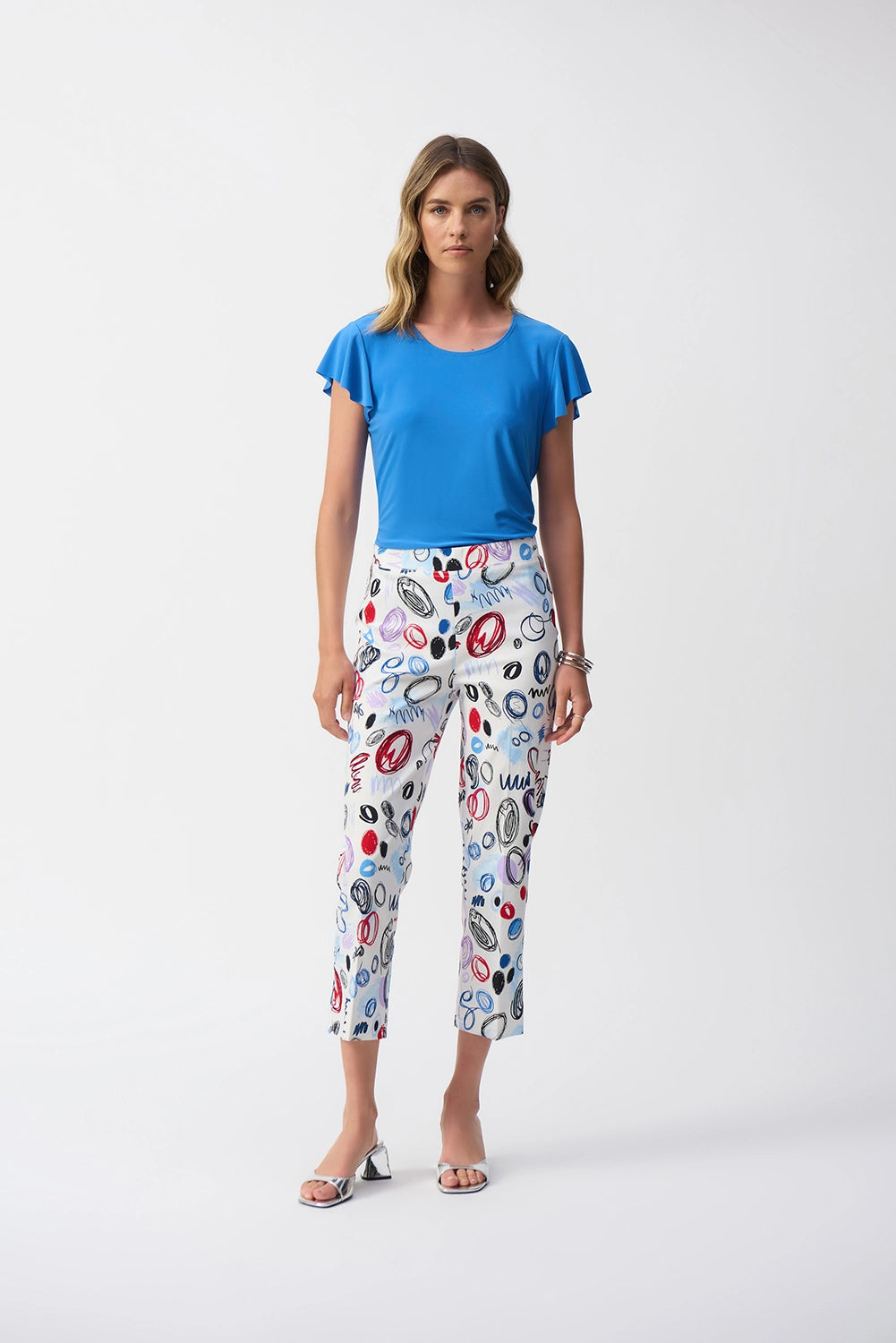 Printed crop pants discount