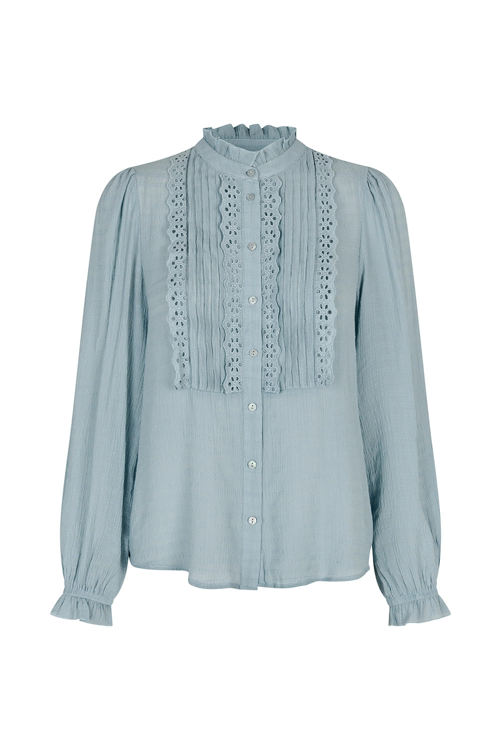 Lollys Laundry | ArielLL Shirt LS - Dusty Blue