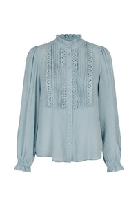 Lollys Laundry | ArielLL Shirt LS - Dusty Blue