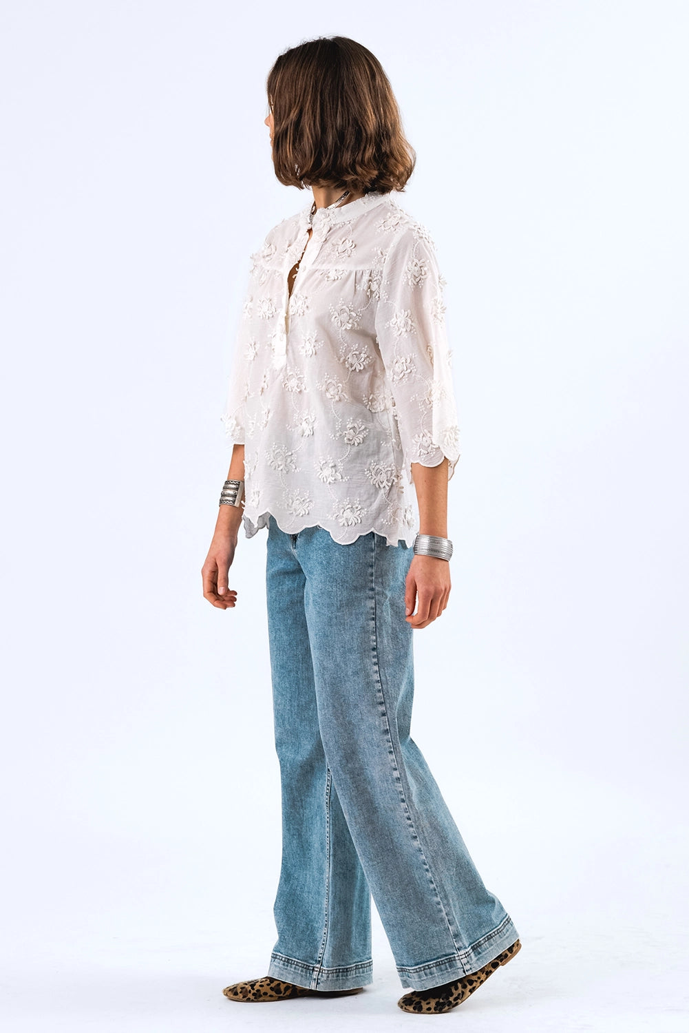 Lollys Laundry | LouiseLL Blouse SS - Creme