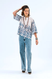 Lollys Laundry | LouiseLL Blouse SS - White