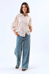 Lollys Laundry | HeidiLL Shirt 3/4 - Creme