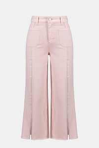 Joseph Ribkoff | Claudia | Culotte Jeans With Embellished Front Seam - Petal Pink 251901S26