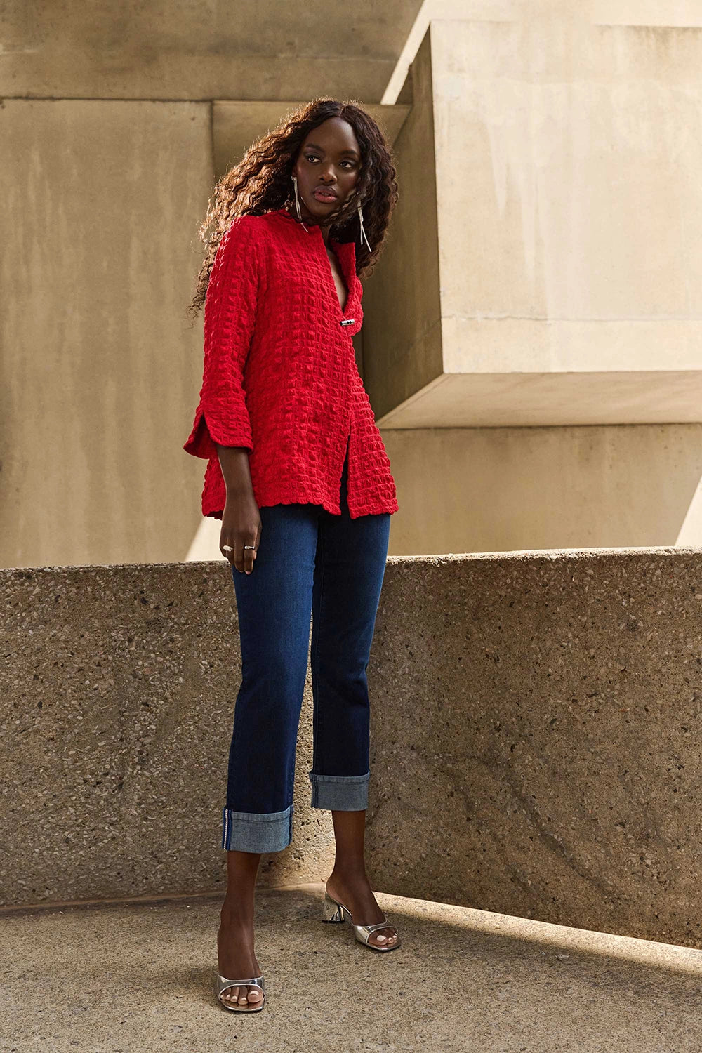 Joseph Ribkoff Slim Fit Cropped Jeans Dark Denim Hollie Rose