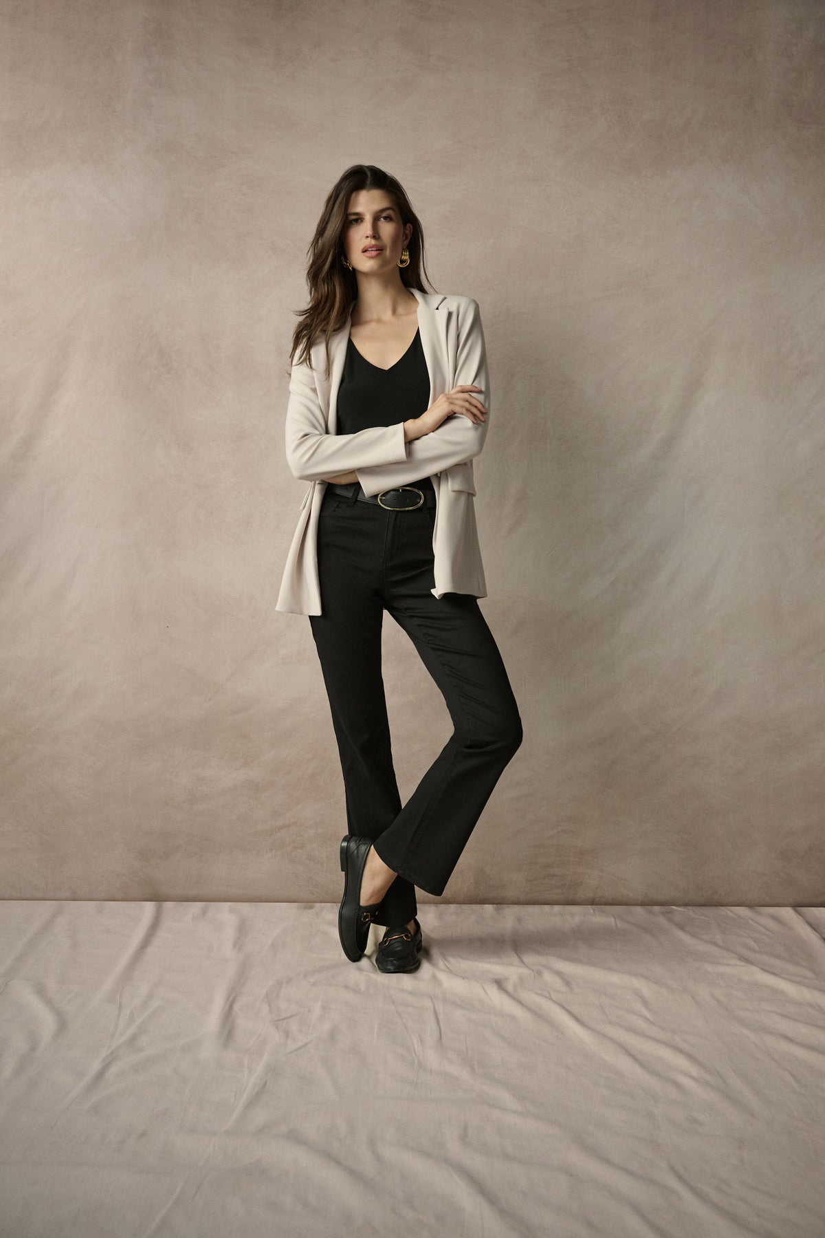 Joseph Ribkoff | Goldie | Classic Wide-Leg Stretch Jeans - Black251968BCO