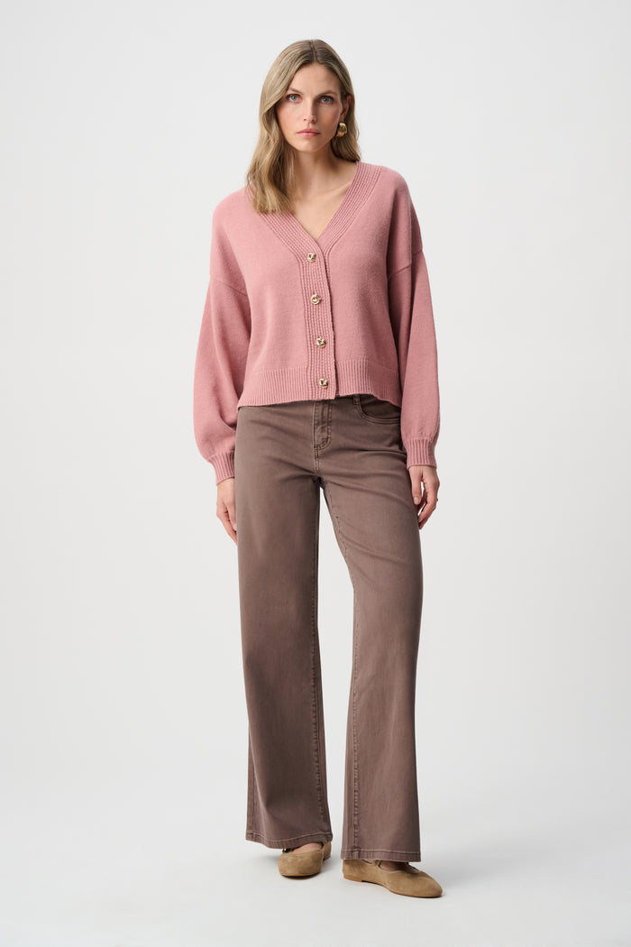 Joseph Ribkoff | Goldie | Classic Wide-Leg Stretch Jeans - Vintage Rose 251968F26