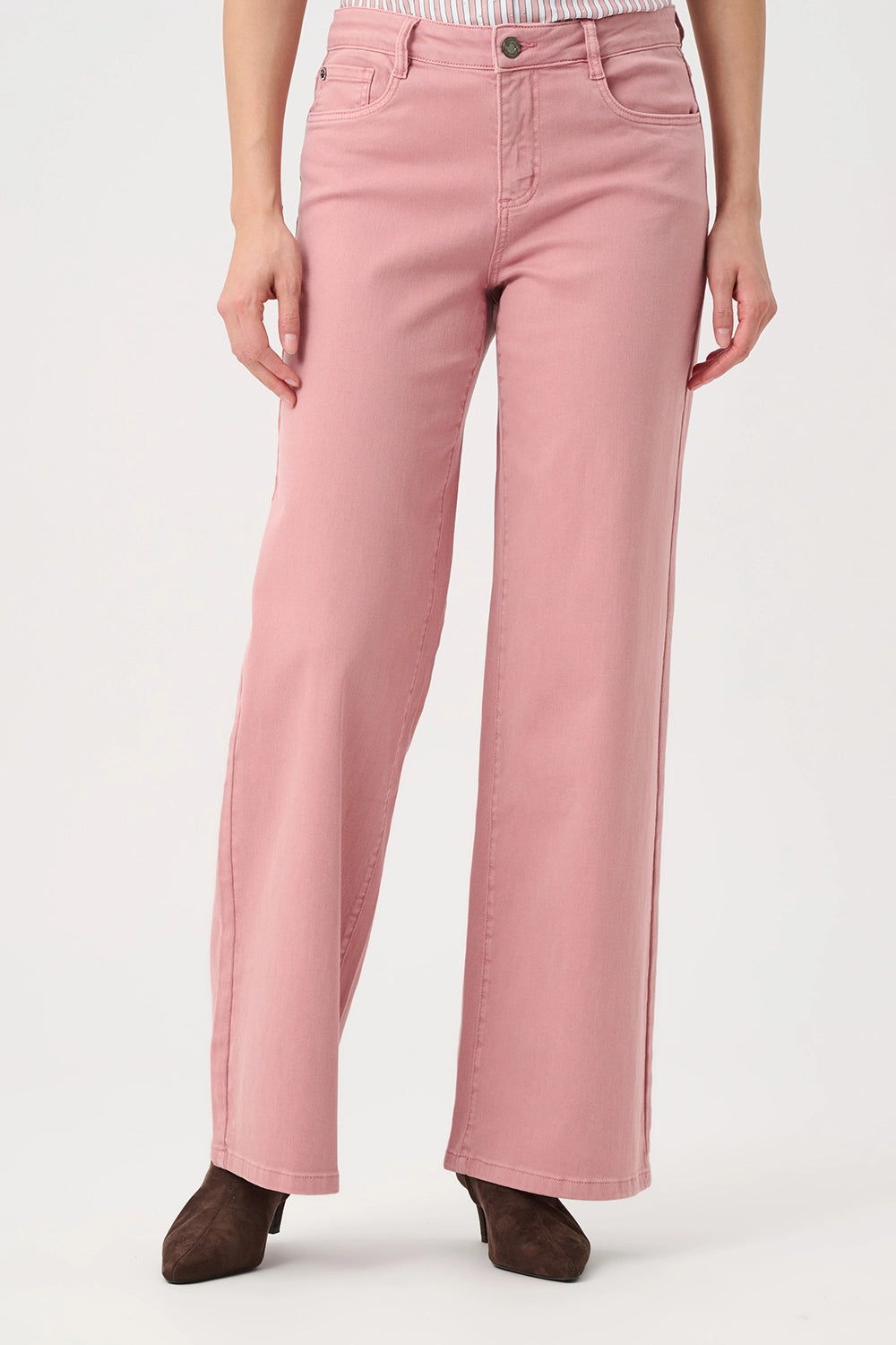 Joseph Ribkoff | Goldie | Classic Wide-Leg Stretch Jeans - Vintage Rose 251968F26