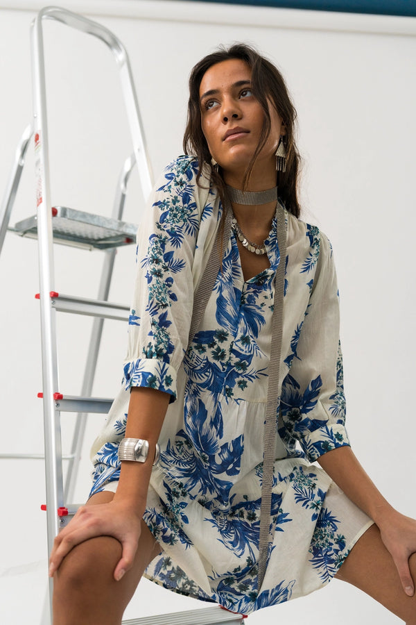 Lollys Laundry | SabineLL Short Dress SS - Blue