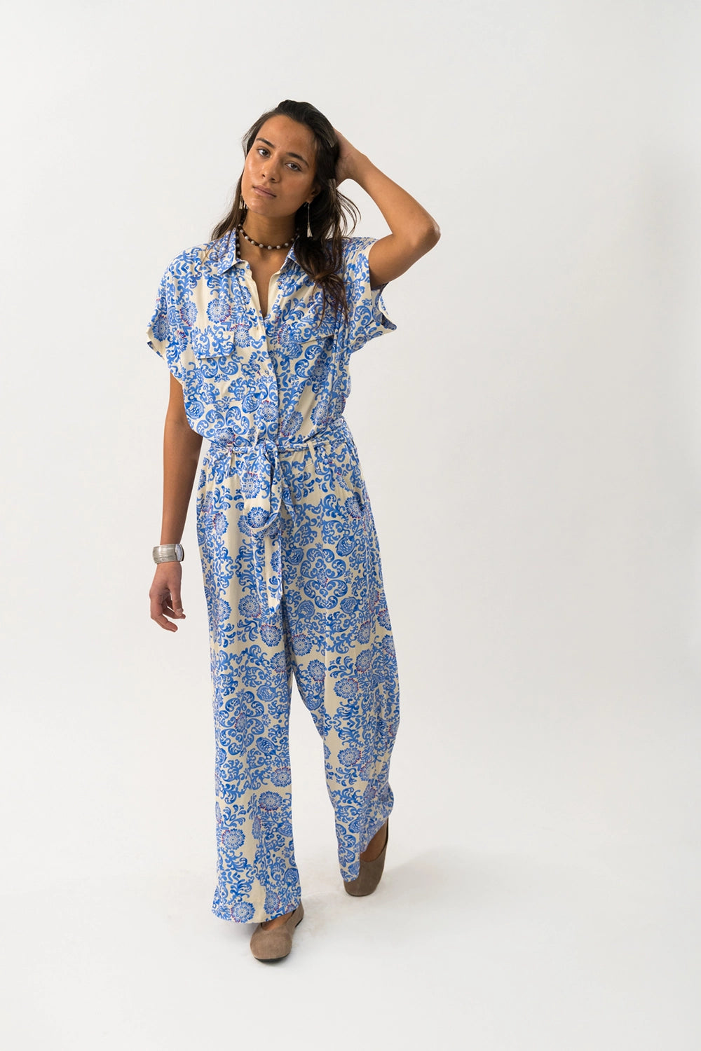 Lollys Laundry | MathildeLL Jumpsuit SS - Light Blue