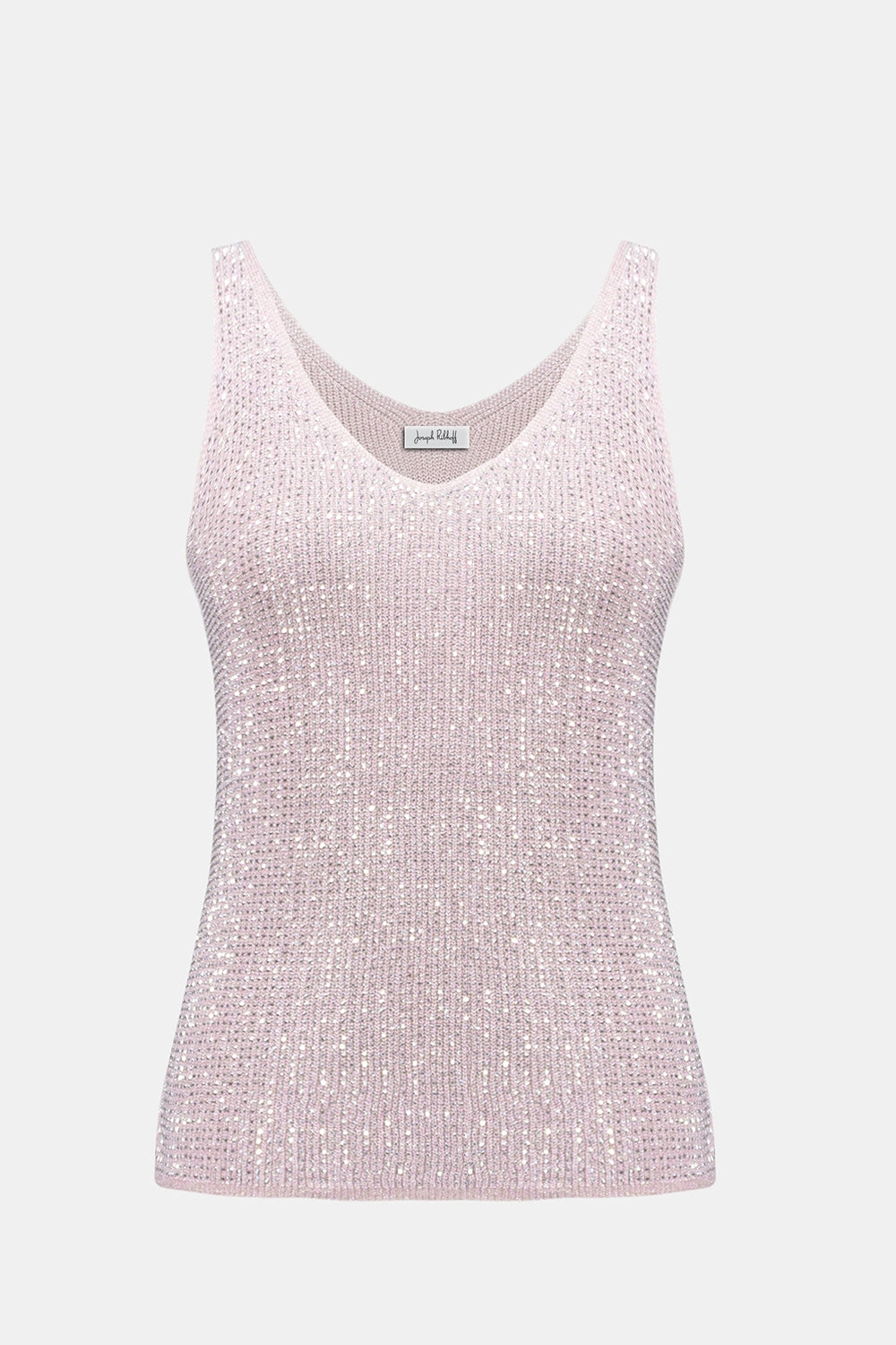 Joseph Ribkoff | Metallic Knitted Camisole with Rhinestones - Petal Pink 252915S26