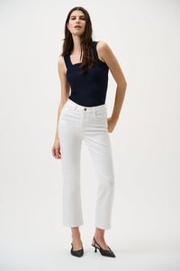 Joseph Ribkoff Margot Classic Straight Leg Jeans in White