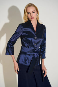 Joseph Ribkoff | Signature | Stretch Taffeta Fitted Blouse - Midnight Blue 253797