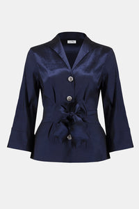 Joseph Ribkoff | Signature | Stretch Taffeta Fitted Blouse - Midnight Blue 253797