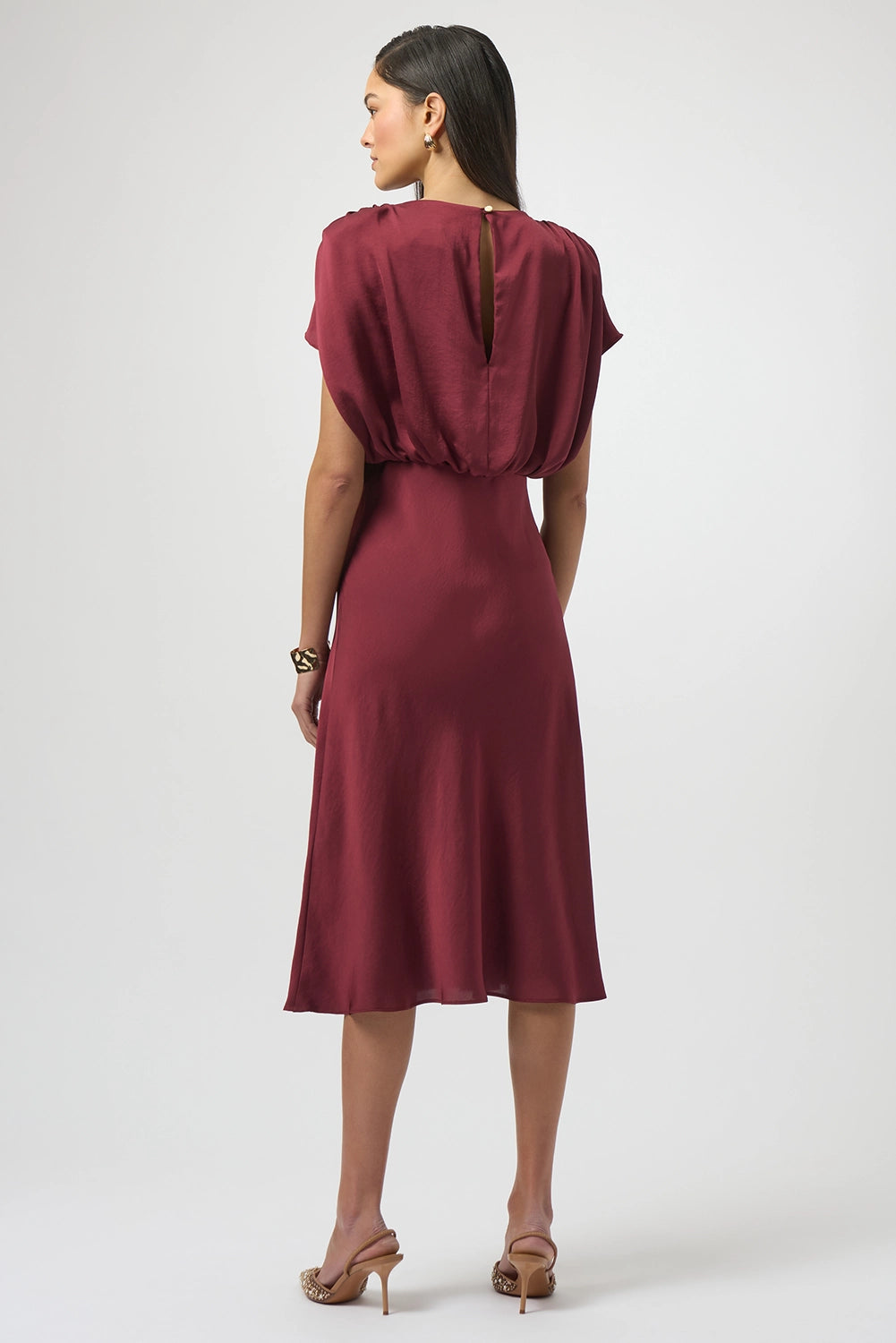 Joseph Ribkoff | Recycled Satin Blouson A-Line Dress 254049