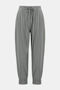 Joseph Ribkoff melange silky knit pull-on jogger with elastic waistband, elegant women’s casual pant style available at Hollie Rose.