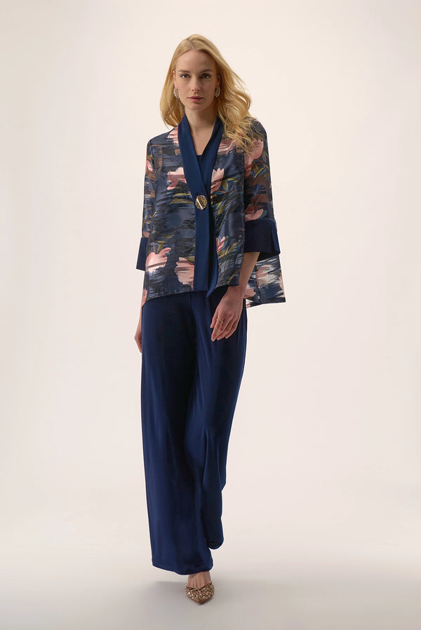 Joseph Ribkoff | Signature | Jacquard Organza Floral Print Swing Jacket 254729