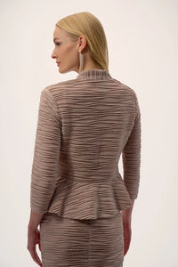 Joseph Ribkoff | Signature | Lurex Cascade Knit Cover-Up and Cami Set - Sand 254732