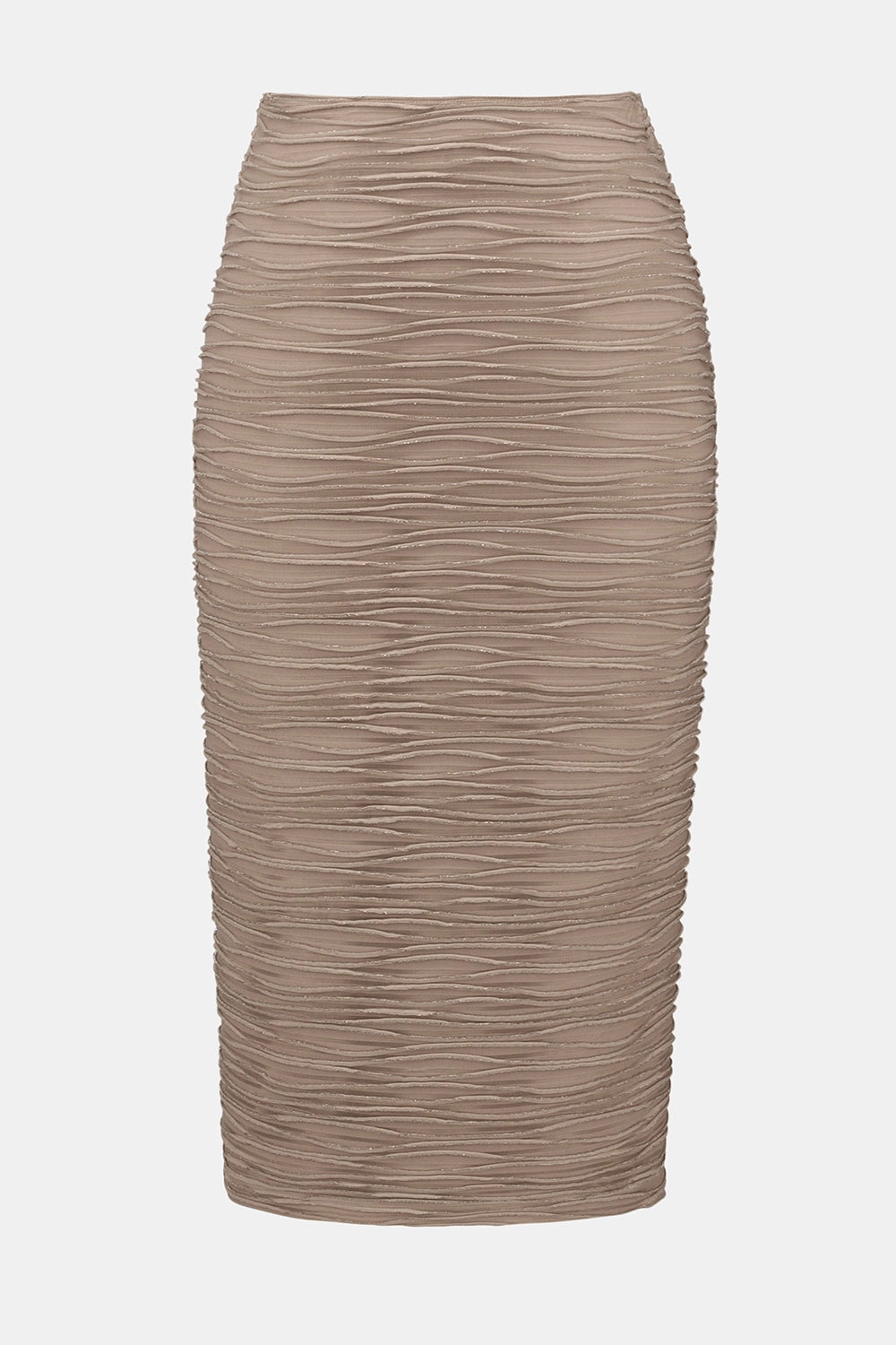 Joseph Ribkoff | Signature | Lurex Cascade Knit Pull-On Pencil Skirt - Sand 254733