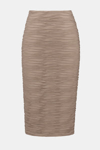 Joseph Ribkoff | Signature | Lurex Cascade Knit Pull-On Pencil Skirt - Sand 254733