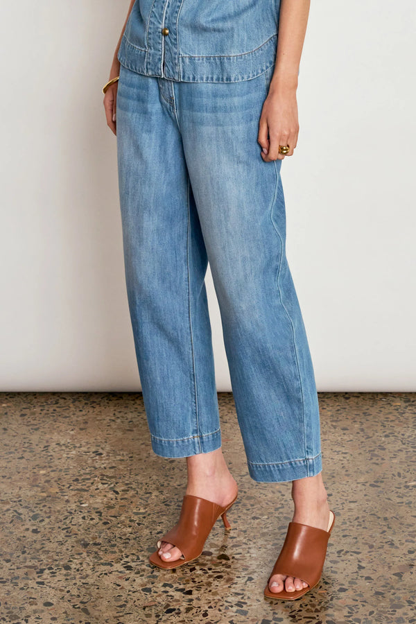 ZOE KRATZMANN | ASCEND PANT | MID WASH DENIM
