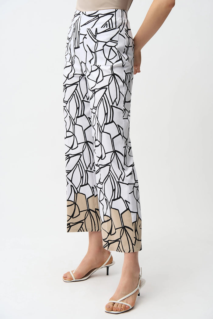 Joseph Ribkoff | Millennium Abstract Print Wide Leg Pull-On Pants 261026