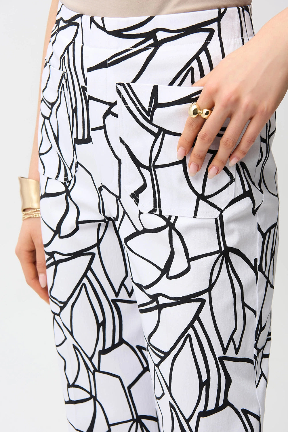 Joseph Ribkoff | Millennium Abstract Print Wide Leg Pull-On Pants 261026