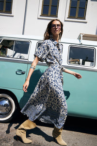 Lollys Laundry | BlakeLL Midi Dress SS - Blue