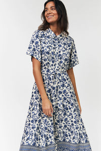 Lollys Laundry | BlakeLL Midi Dress SS - Blue