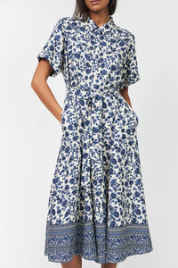 Lollys Laundry | BlakeLL Midi Dress SS - Blue