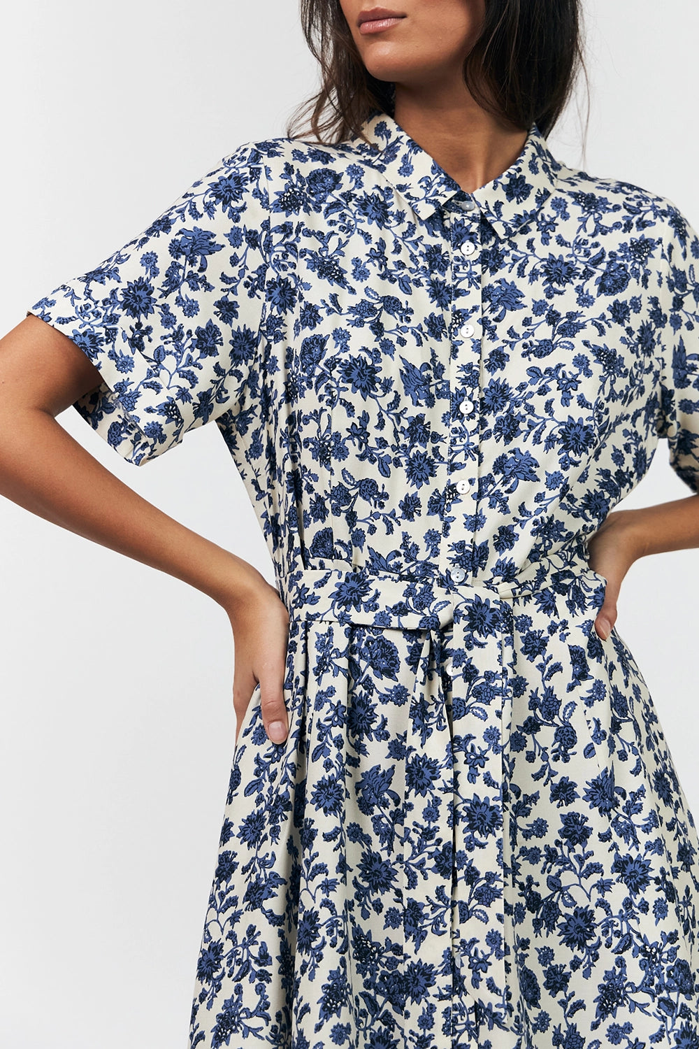 Lollys Laundry | BlakeLL Midi Dress SS - Blue