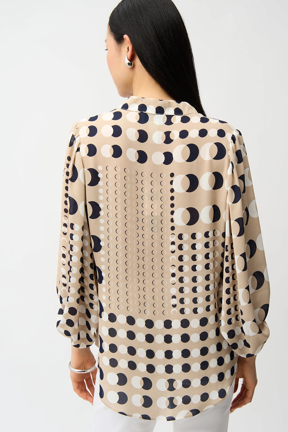 Joseph Ribkoff | Recycled Georgette Dot Print Boxy Tunic 261099