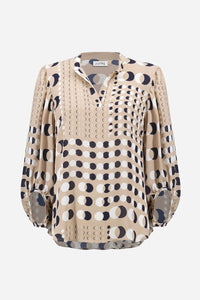 Joseph Ribkoff | Recycled Georgette Dot Print Boxy Tunic 261099