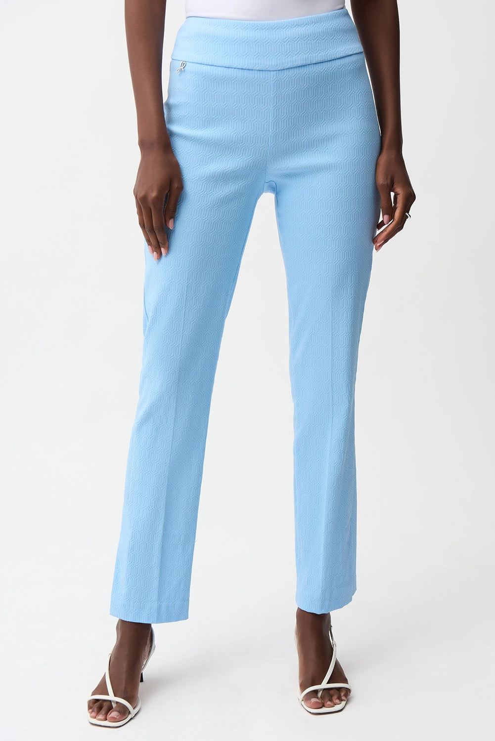 Joseph Ribkoff | Jacquard Straight Pull-On Pants - Sky Blue 261148