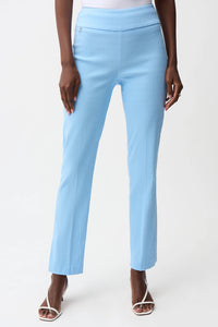 Joseph Ribkoff | Jacquard Straight Pull-On Pants - Sky Blue 261148