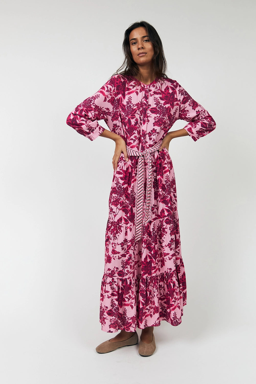 Lollys Laundry | NeeLL Maxi Dress 3/4 - Pink