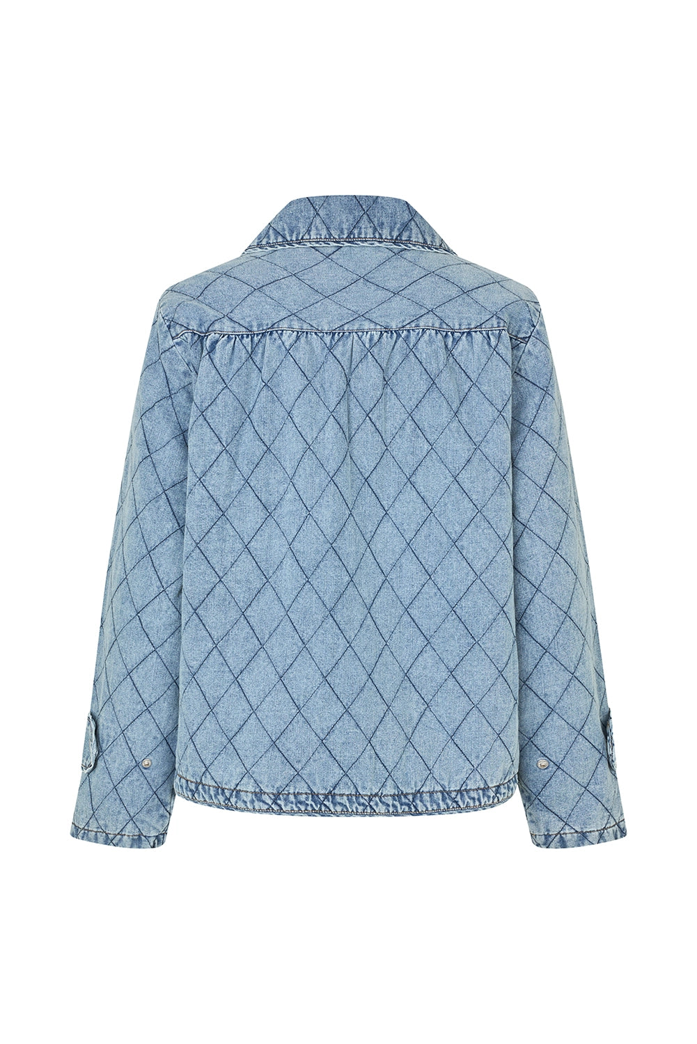 Lollys Laundry | ViolaLL Quilted Jacket LS - Washed Denim