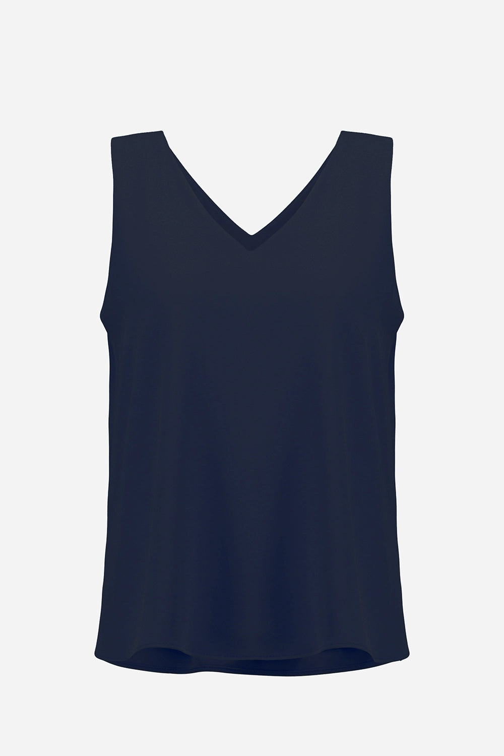 Joseph Ribkoff | Woven Twill Sleeveless Straight Top With V-necklineline - Midnight 261248