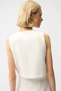 Joseph Ribkoff | Bouclé Sleeveless Vest With Gold Buttons 261300