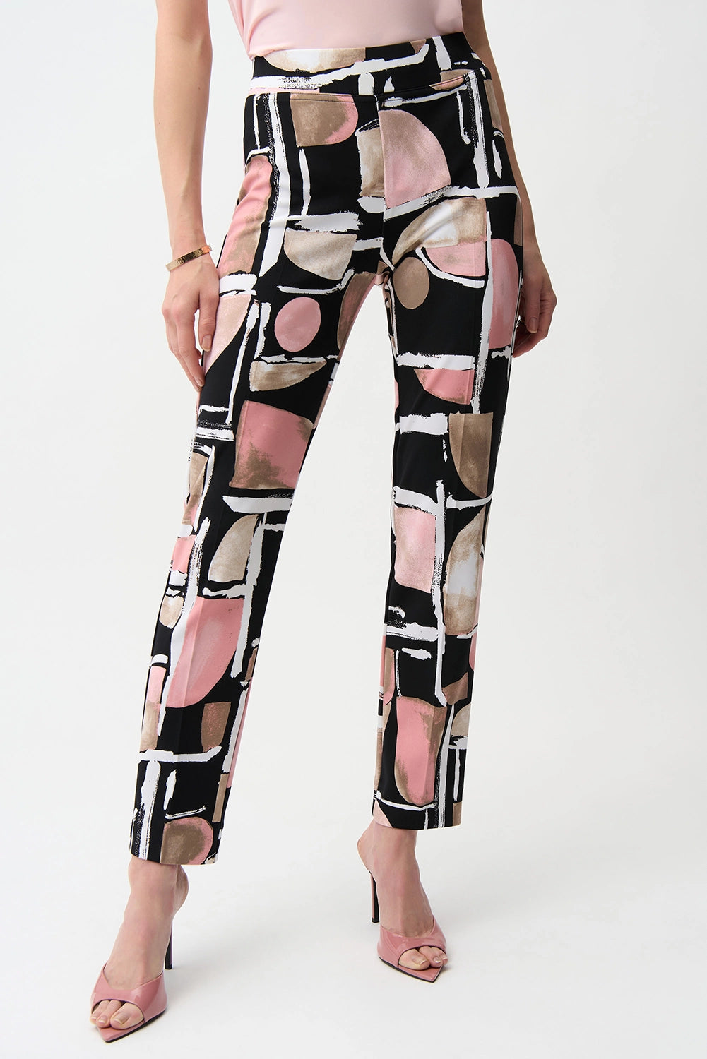 Joseph Ribkoff | Silky Knit Abstract Print Straight Pull-On Pants 261309