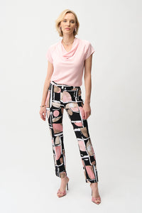 Joseph Ribkoff | Silky Knit Abstract Print Straight Pull-On Pants 261309