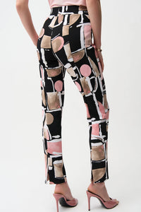 Joseph Ribkoff | Silky Knit Abstract Print Straight Pull-On Pants 261309