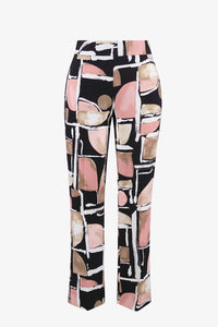 Joseph Ribkoff | Silky Knit Abstract Print Straight Pull-On Pants 261309