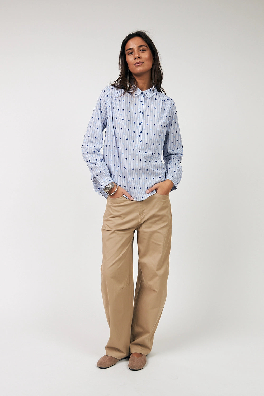 Lollys Laundry | LariLL Shirt LS - Dark Blue