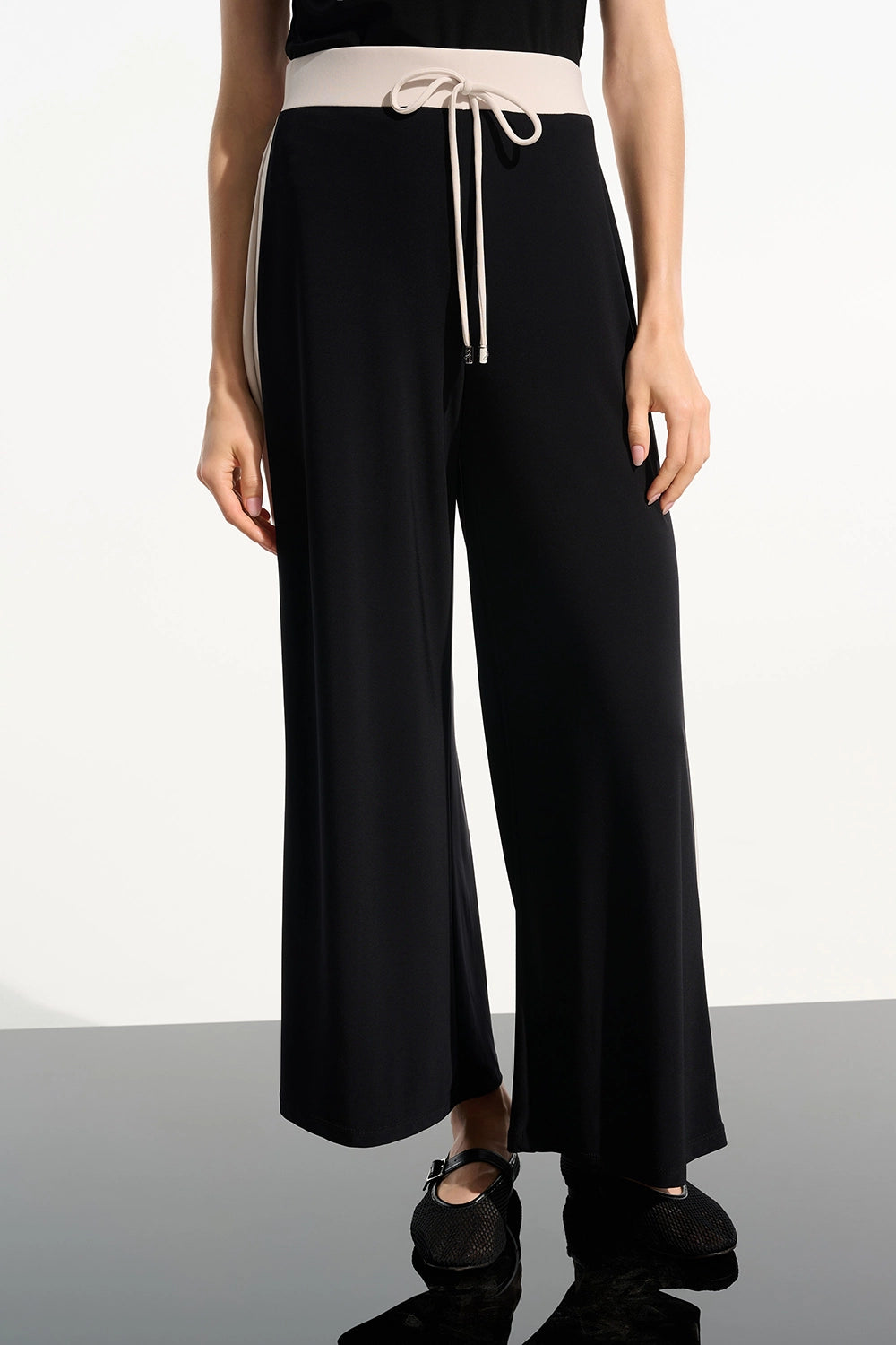Joseph Ribkoff | Silky Knit Color Block Wide Leg Pull-On Pants 261612